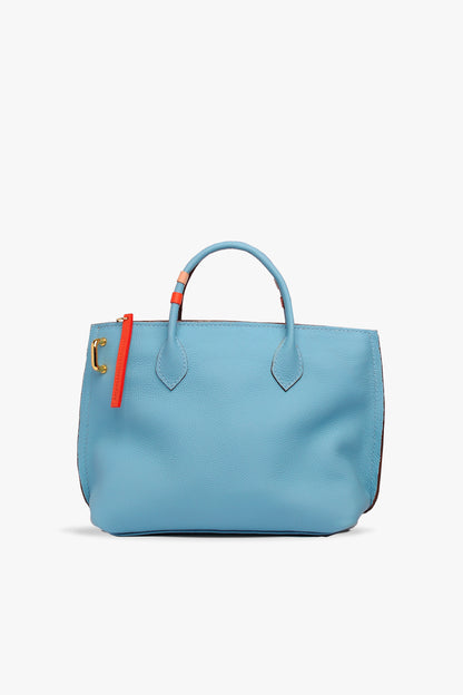 Top Handle Medium Tote - Blue